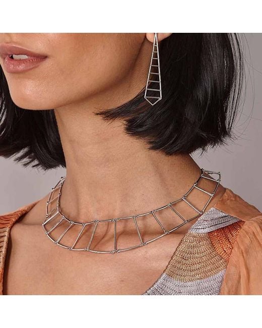 Lucy Quartermaine Metallic Egyptian Tomb Collar/Necklace