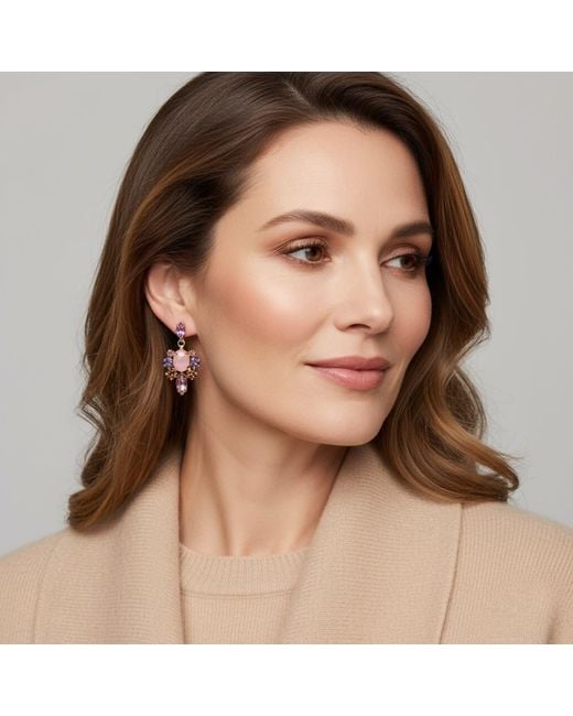 Otazu Pink Blushing Bloom Earhangers