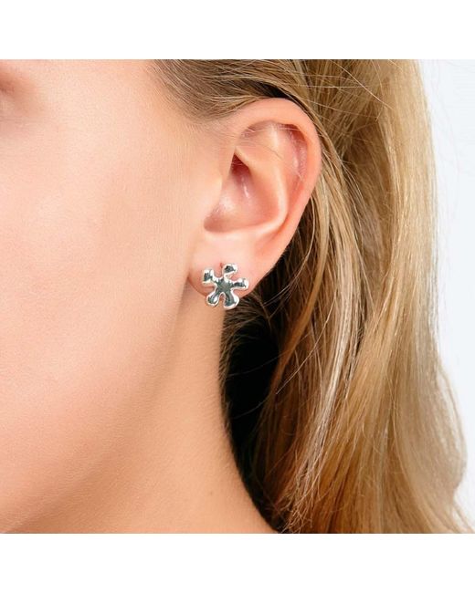 Lucy Quartermaine Metallic Solid Sterling Large Splash Studs