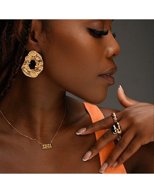 Superdivajewellery Metallic Theia Hoop Earrings