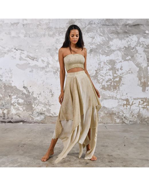 Zhenabia Natural Neutrals Bia Skirt Vintage Lemon