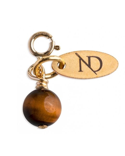 N'damus London Metallic Tigers Eye Gemstone & Charm