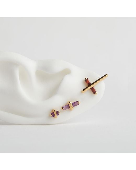 Kasun Metallic Angel Kiss Earring – November – Topaz – Vermeil