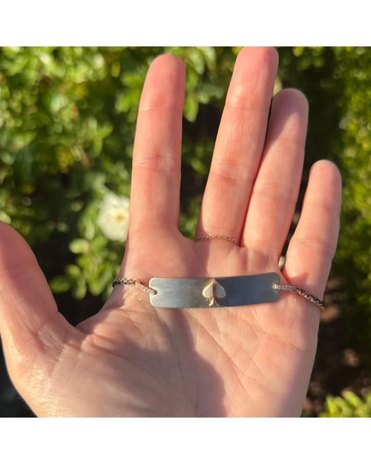 Ecce | Artisan Diamonds Metallic 14K Solid Queen Of Spades Diamond Bracelet