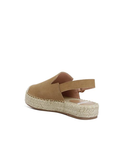 Rag & Co Natural Affie Genuine Suede Slingback Strap Espadrilles
