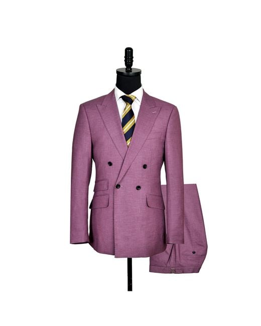 DAVID WEJ Purple Aldo Double Breasted Suit for men