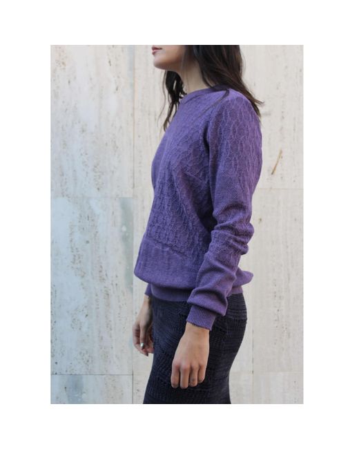 Maria Aristidou Purple Ravine Round Neckline Sweater