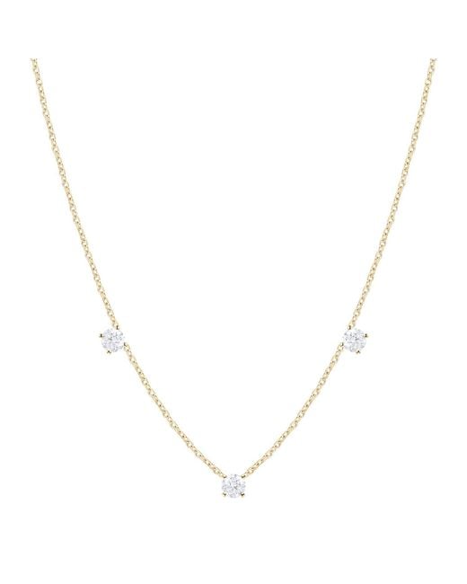 Dyamka Metallic Three Diamonds Necklace