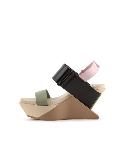 United Nude Multicolor Neutrals Delta Wedge Sandal