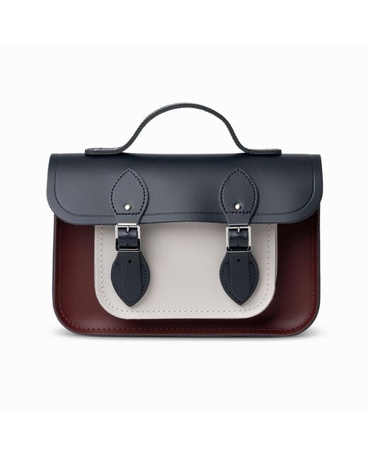 Cambridge Satchel Company Blue The 11 Inch Batchel -Clay, Oxblood