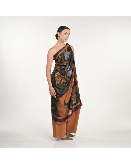 Silk&Soul Black Dark Fox Scarf