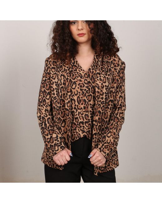 Nuvv Collection Brown Leopard Print Jacket & Vest Set – Bold Modern Style