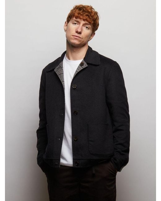 Guards London Gray Scot Reversible Wool Blend Jacket for men