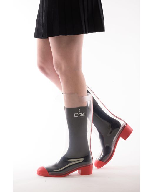 Izsel White Cristallo Rain Boot