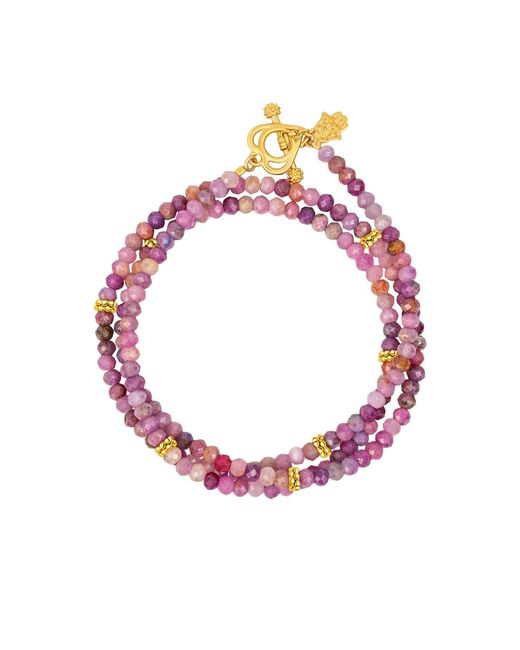 Karma and Luck Pink Ruby Heart Wrap Bracelet – Love & Passion Gemstone Jewelry – Bold Love