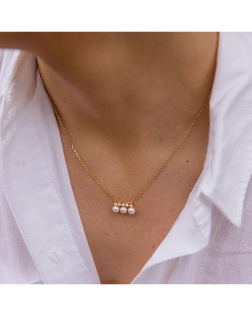 Dinny Hall Metallic Shuga Triple Pearl & Lab-Created Diamond Pendant