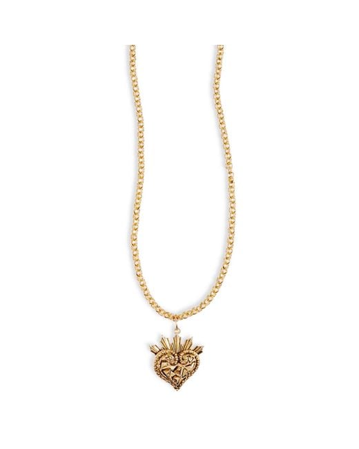 Lovard Metallic Broken Heart Necklace
