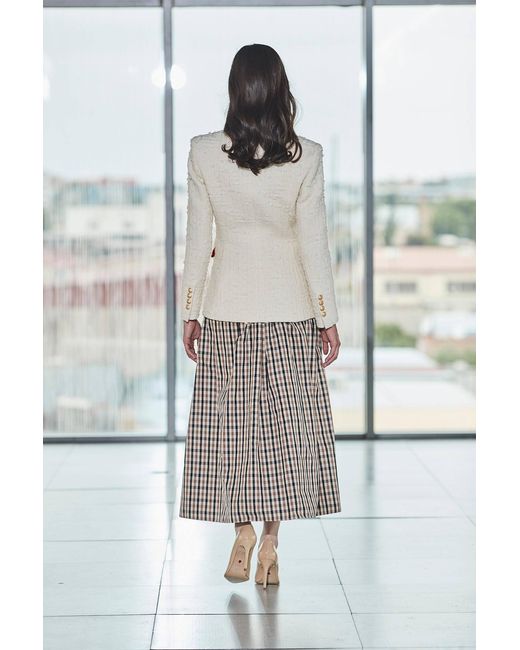 The Extreme Collection White Neutrals Double-Breasted Blazer Ivory Giotto