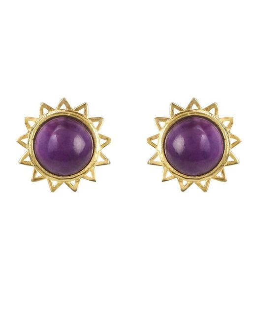 Lila Rasa Multicolor Amethyst February Birthstone Brings Good Luck, Stability & Intuition Jewellery Set Necklace, Earrings & Bracelet