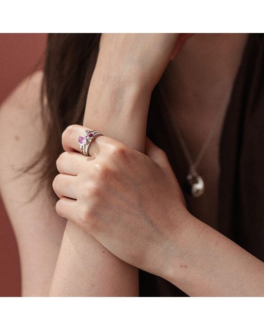 Dower & Hall Pink Blush Twinkle Stacking Rings