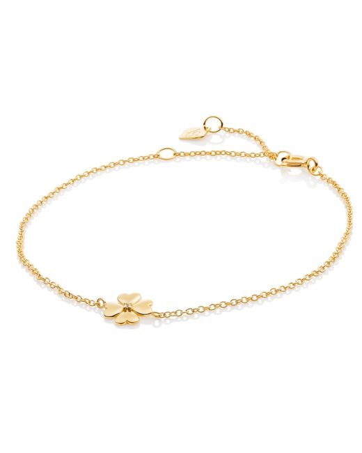 Inês Santos Metallic 18K Vermeil Clover Leaf & Topaz Bracelet