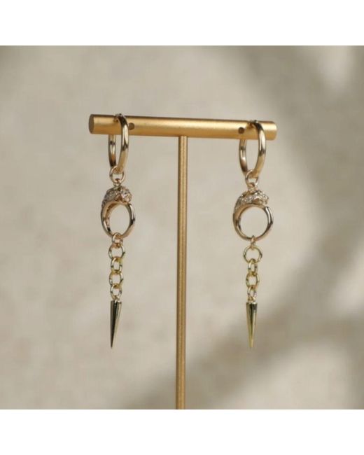 Rachel Nathan Metallic Angled Hook & Ouroboros
