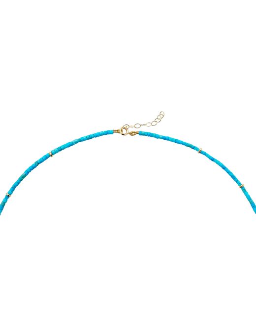 Bombyx House Blue Tiny Tube Station Necklace