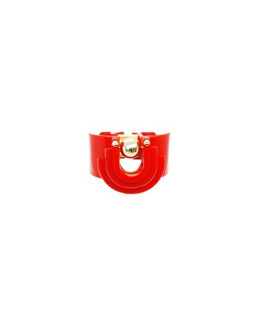 Gissa Bicalho Red Handmade Acrylic Bracelet Craft Verner