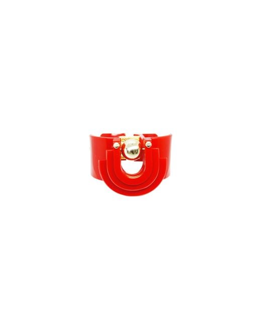 Gissa Bicalho Red Handmade Acrylic Bracelet Craft Verner