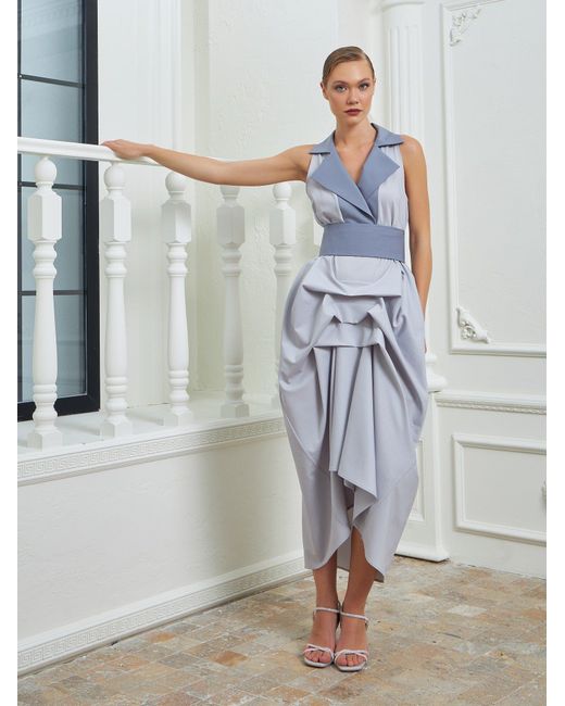 Lumina Eligma Gray The Tuxedo Dress