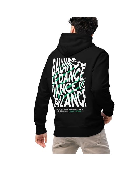 Anchor and Crew Black Balance Le Dance Disco! Organic Cotton Embroidered Heavyweight Hoodie for men