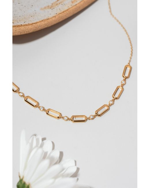 Zynnia Collective Metallic Octagon Chain Necklace