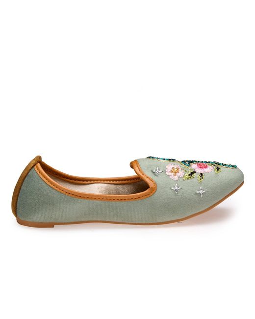 Fuchsia Shoes Green Viper Velvet Moccasins