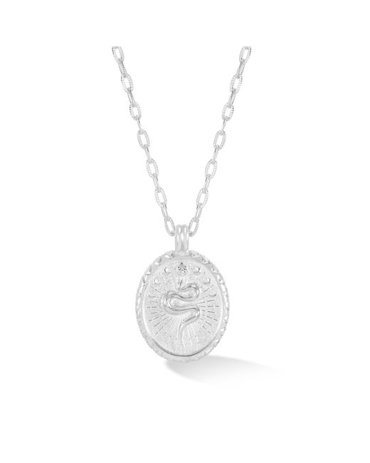 Dower & Hall White Snake Talisman Necklace In