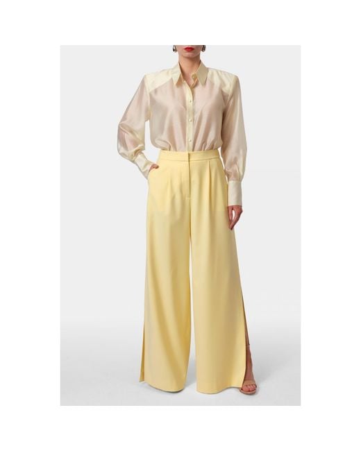 AGGI by HALEWSKI Natural Sarita Butter Elegant Shirt With Long Sleeves
