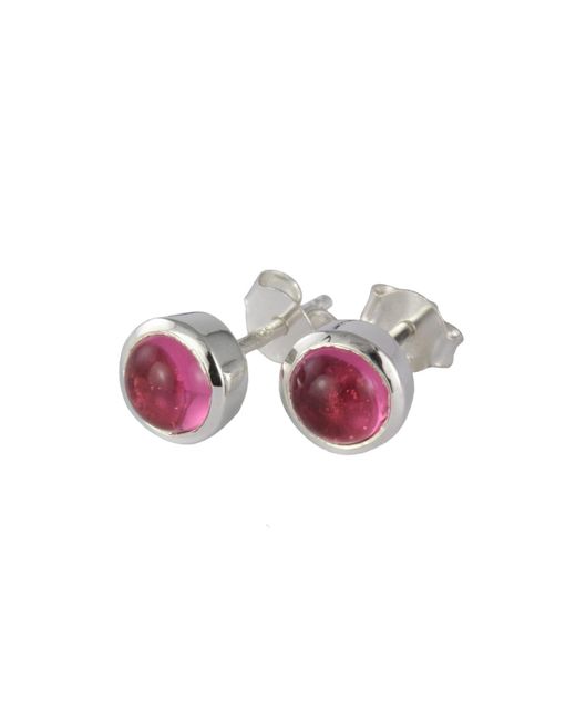 The Jewellery Store London Pink October Birthstone Earring Studs- Tourmaline Gemstone