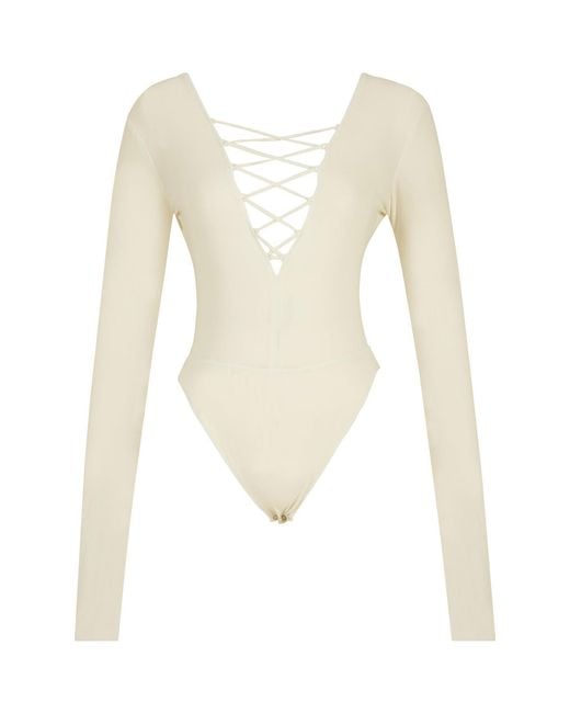 Growny White Liona Bodysuit