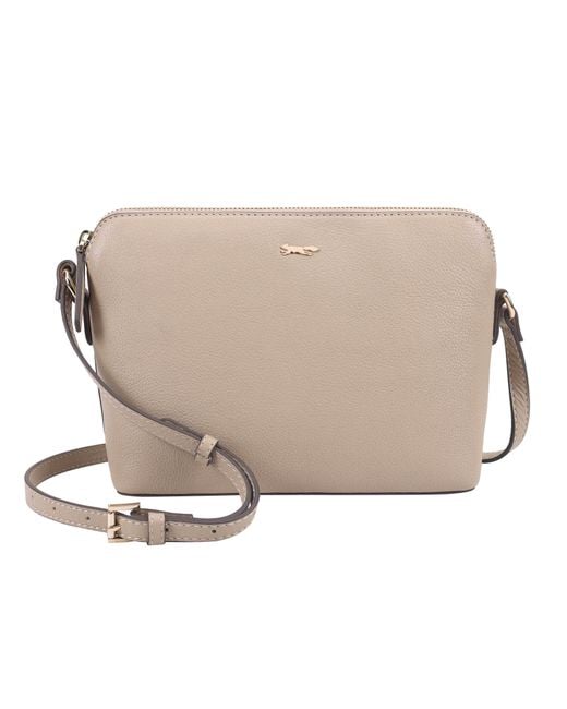 Paul Costelloe Natural Lenya Leather Crossbody Bag