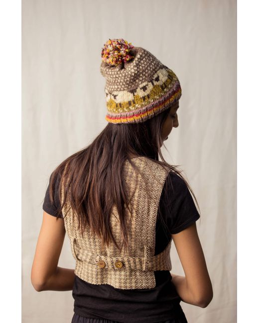Charkha & Loom Brown Sheepish Beanie