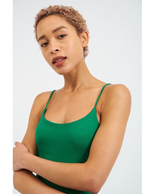 Louche Green Soumia Jersey Bodice And Recycled Cotton Skirt Midaxi Dress