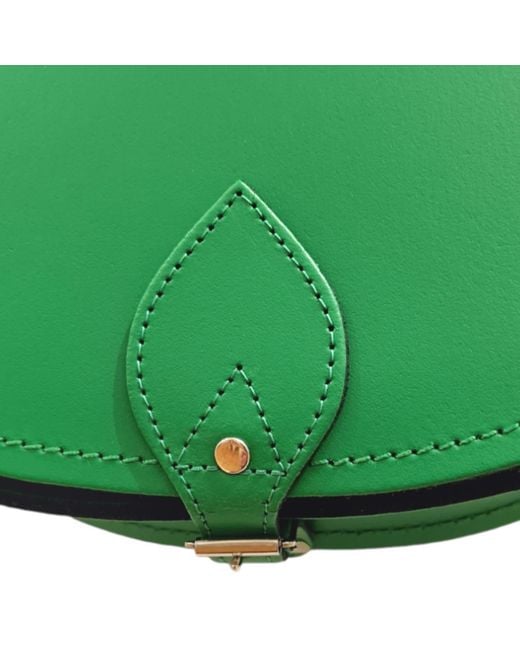 Zatchels Green Handmade Leather Saddle Bag