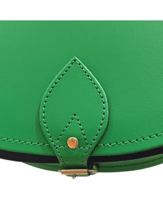 Zatchels Green Handmade Leather Saddle Bag