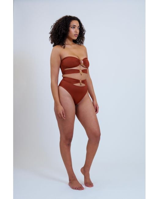 Haus of Mclees Orange Reversible Soluna Bikini Top