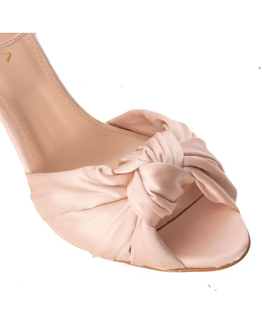 Ginissima Pink Neutrals Sofia Nude Satin Sandals