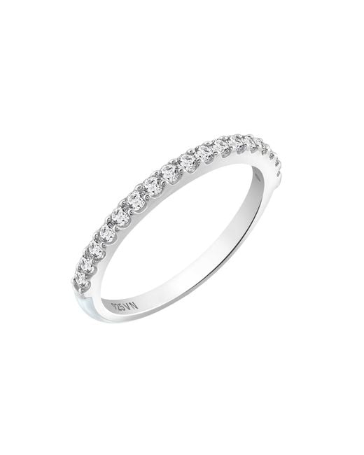 Diamonbliss White Embellished With Swarovski Half Carat Round Cut Half Eternity Ring