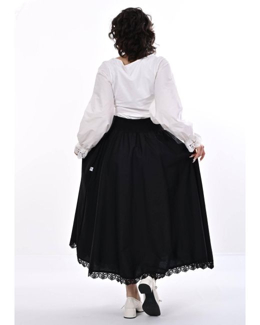 Frock Tales Gray Maranta Top With Lace Cuffs
