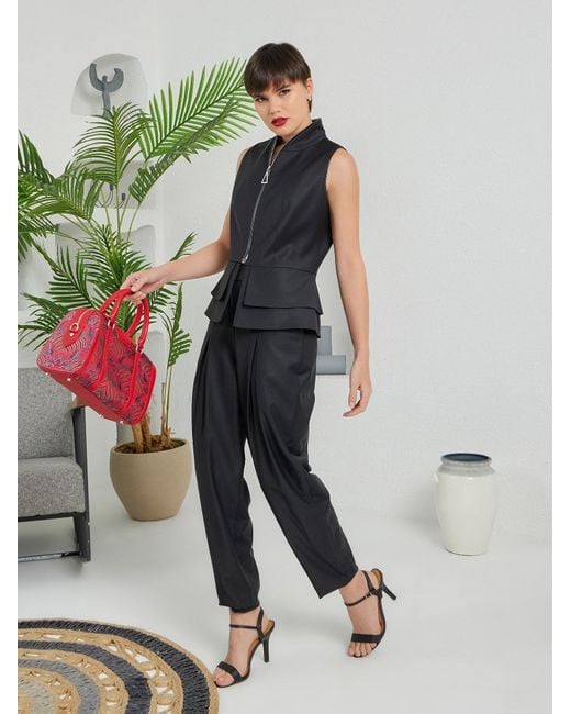 Lumina Eligma Black Construct Suit Pants Ensemble