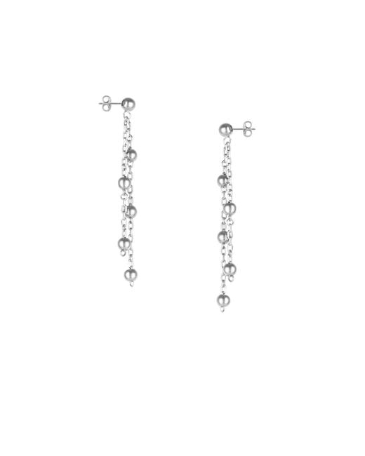 Spero London White Dorica Sterling Multi Bead Drop Earring
