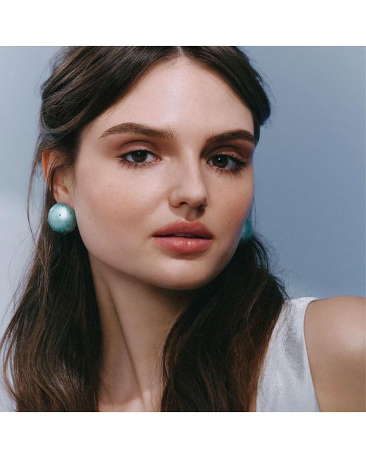 Saule Label Blue Gaia Midi Crystal Earrings
