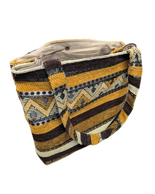 Berber Leather Metallic The Nador Small Expandable Fabric Tote